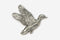 Flying Wood Duck Pewter Pin