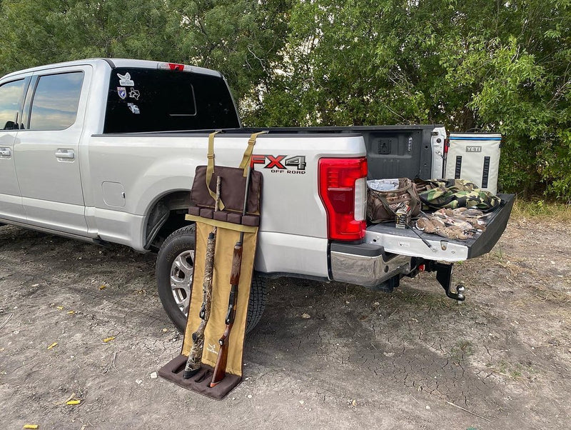 Ultimate Shotgun Rest: Tan and Brown with Barrel Cover