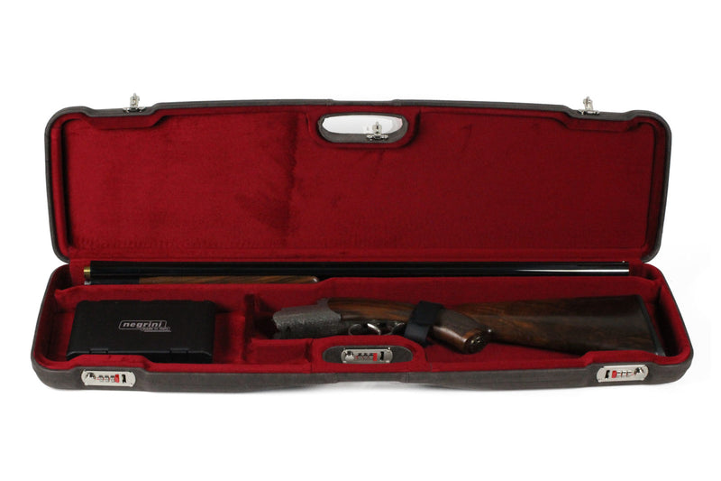 Negrini OU/SXS Luxury Leather Takedown Shotgun Case 32″ – 1602PL/4708