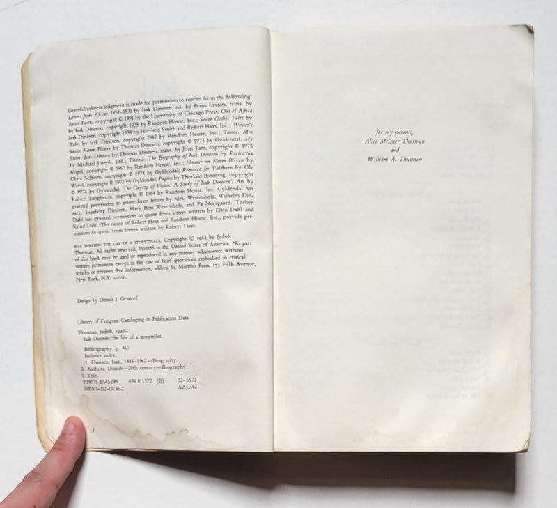 Isak Dinesen: The Life of a Storyteller