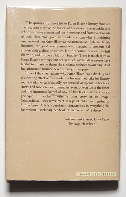 Isak Dinesen—Karen Blixen: The Work and the Life