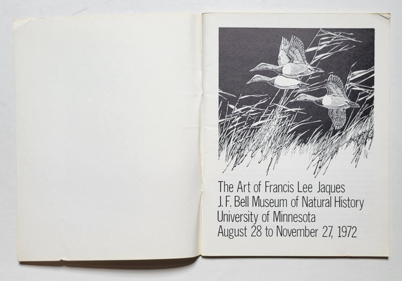 The Art of Francis Lee Jaques: Minnesota Bell Museum 1972 Pamphlet