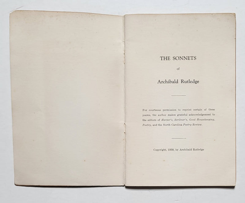 The Sonnets of Archibald Rutledge