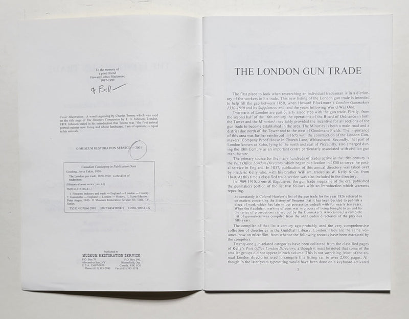 The London Gun Trade, 1850-1920: A Checklist of Tradesmen