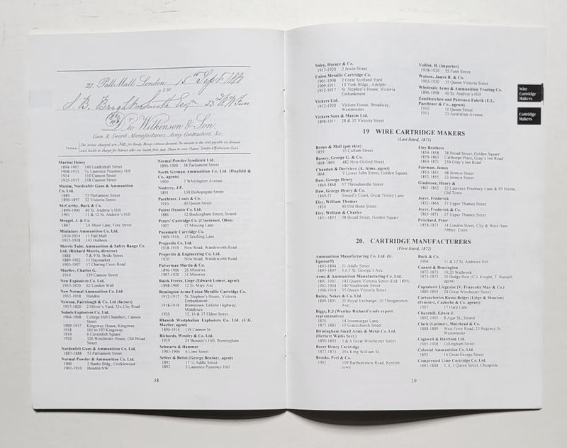 The London Gun Trade, 1850-1920: A Checklist of Tradesmen