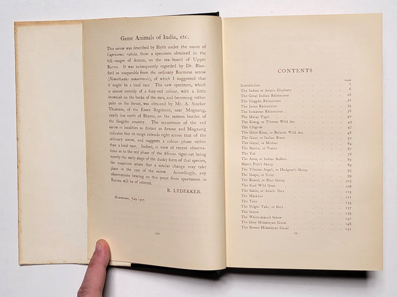 The Game Animals of India, Burma, Malaya, and Tibet