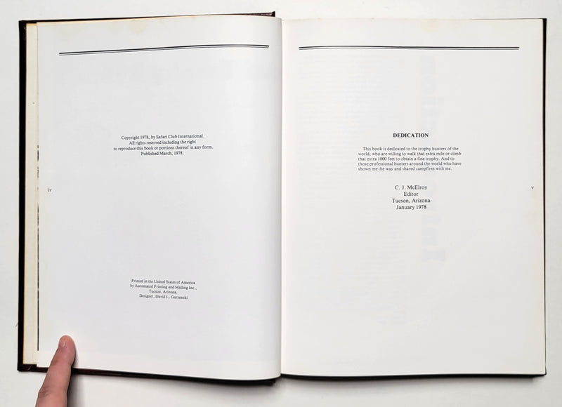 Record Book of Trophy Animals