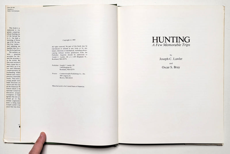 Hunting: A Few Memorable Trips