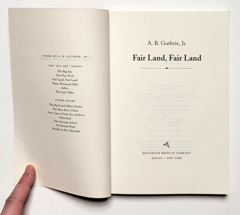 Fair Land, Fair Land