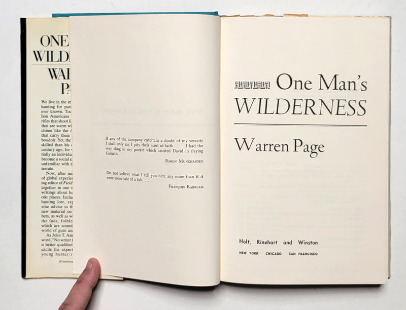 One Man’s Wilderness
