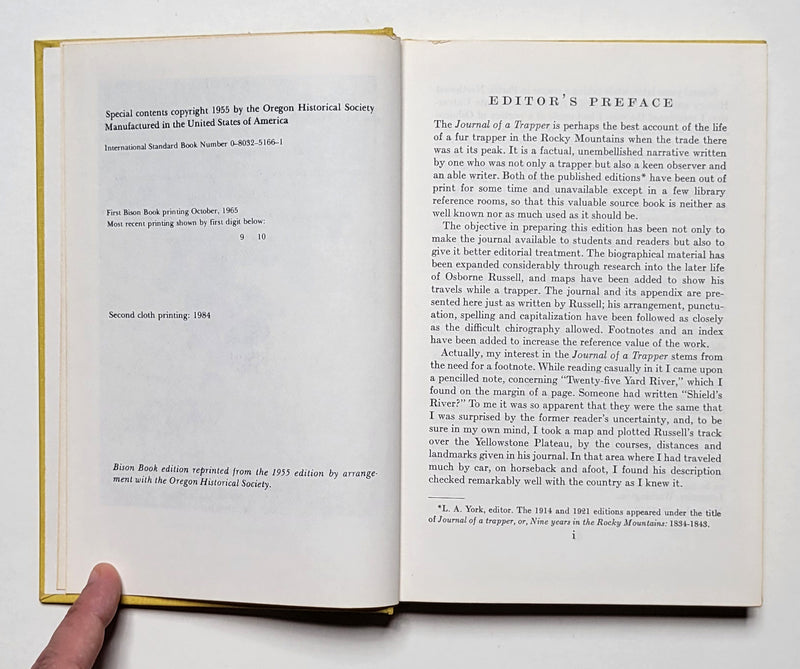 Journal of a Trapper