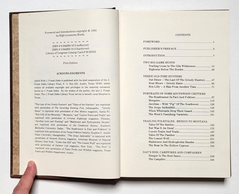 Afield with J. Frank Dobie: Tales of Critters, Campfires, and the Hunting Trail