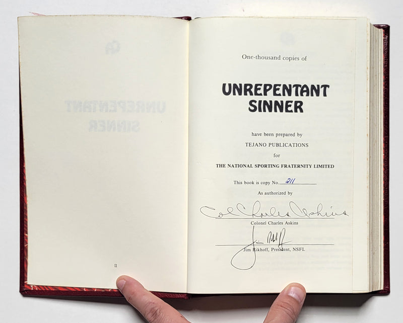 Unrepentant Sinner