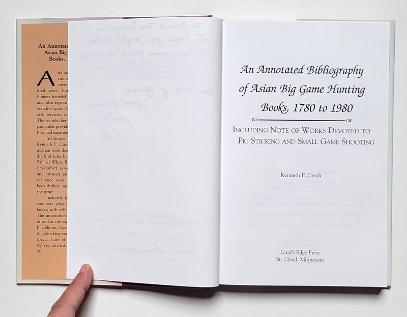 An Annotated Bibliography of Asian Big Game Hunting Books, 1780 to 1890