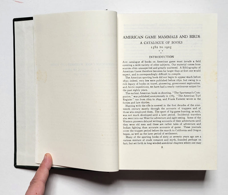 A Bibliography of American Sporting Books