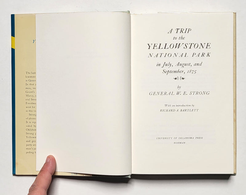 A Trip to the Yellowstone National Park in July, August, and September, 1875