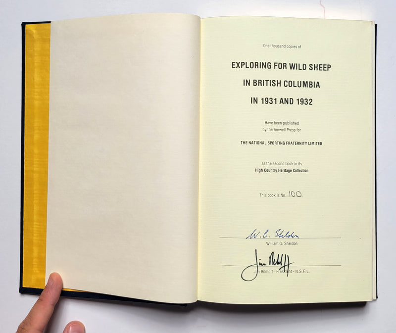 Exploring for Wild Sheep in British Columbia in 1931 and 1932