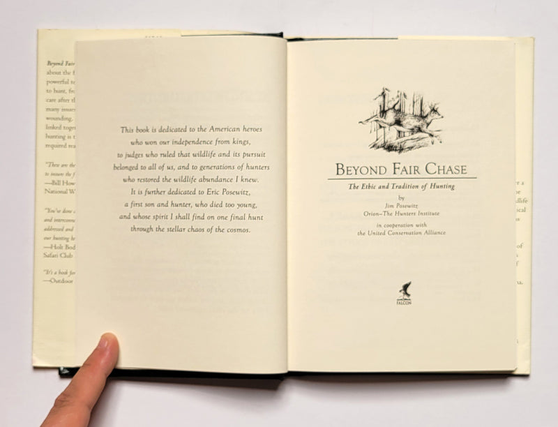 Beyond Fair Chase: The Ethic and Tradition of Hunting