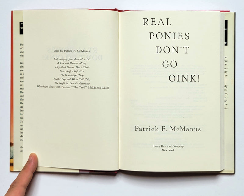 Real Ponies Don’t Go Oink!