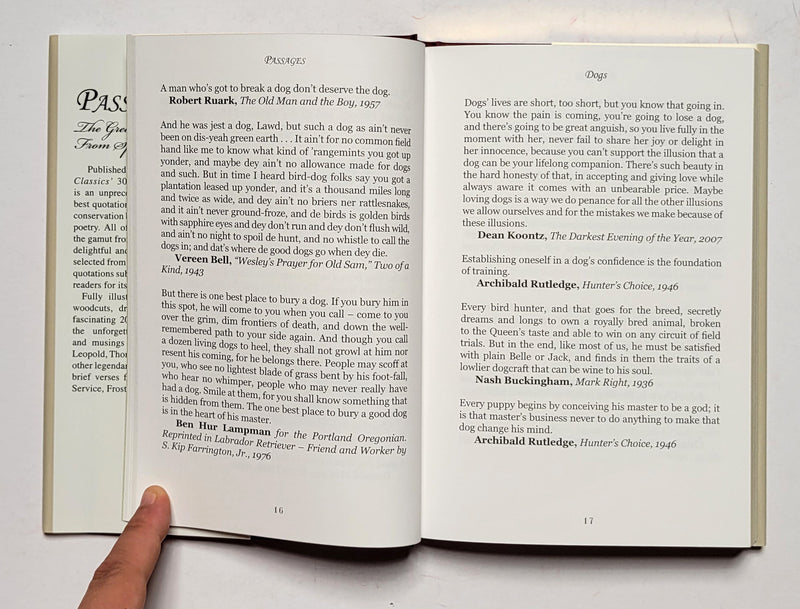 Passages: The Greatest Quotes from Sporting Literature Hardcover