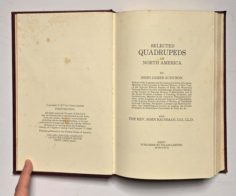 Selected Quadrupeds of North America