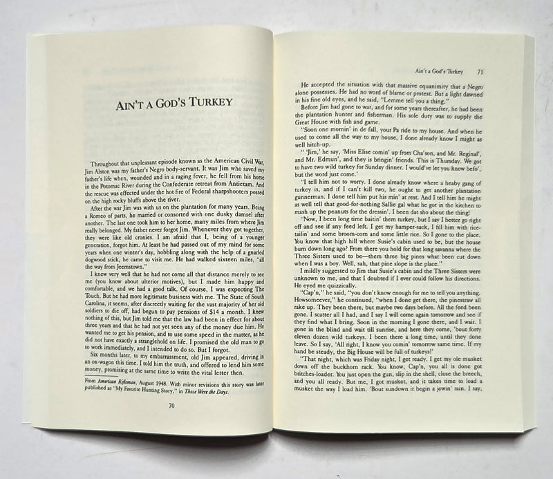 America's Greatest Game Bird: Archibald Rutledge's Turkey Hunting Tales