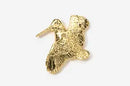 Woodcock 24K Gold Plated Pin