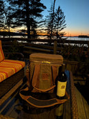 Wine & Whiskey Tote in Pecan 18 oz. Waxed Canvas