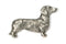 Dachshund Pewter Pin