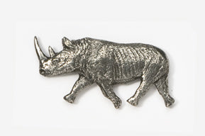 Rhinoceros Pewter Pin