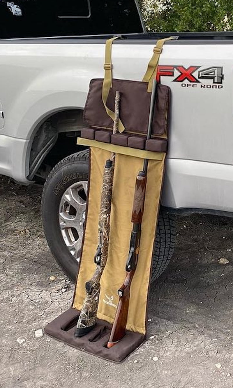Ultimate Shotgun Rest: Tan and Brown with Barrel Cover