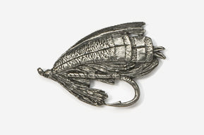Salmon Fly Pewter Pin