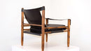 Black Leather Safari Chair