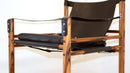Black Leather Safari Chair