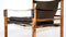 Black Leather Safari Chair