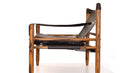 Black Leather Safari Chair