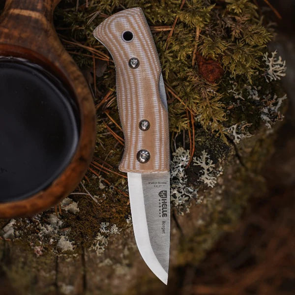 Helle Berget: Beige Canvas Micarta