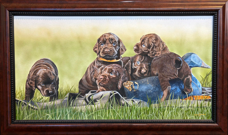 Boykin Puppy Pile by Larry Seymour