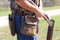 Waxed Canvas Game Bird Bag: Olive and Brown