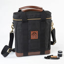 Wine & Whiskey Tote in Black Walnut - 18 oz. Waxed Canvas