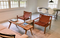 Cognac Latigo Leather Safari Chair