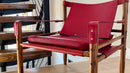 Red Leather Safari Chair