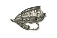 Salmon Fly Pewter Pin