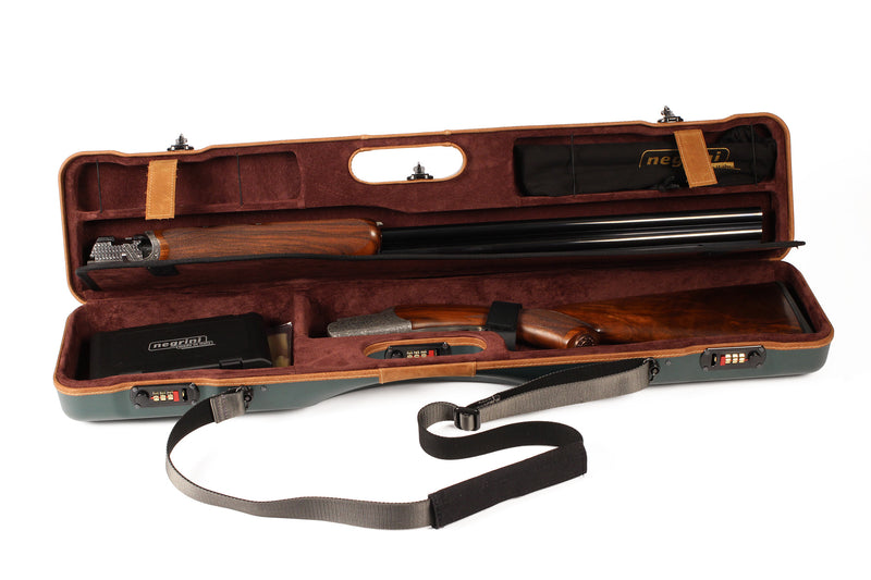 Negrini OU/SXS Deluxe Uplander Ultra-Compact Hunting Shotgun Case 16405LX/5493 - Sporting Classics Store