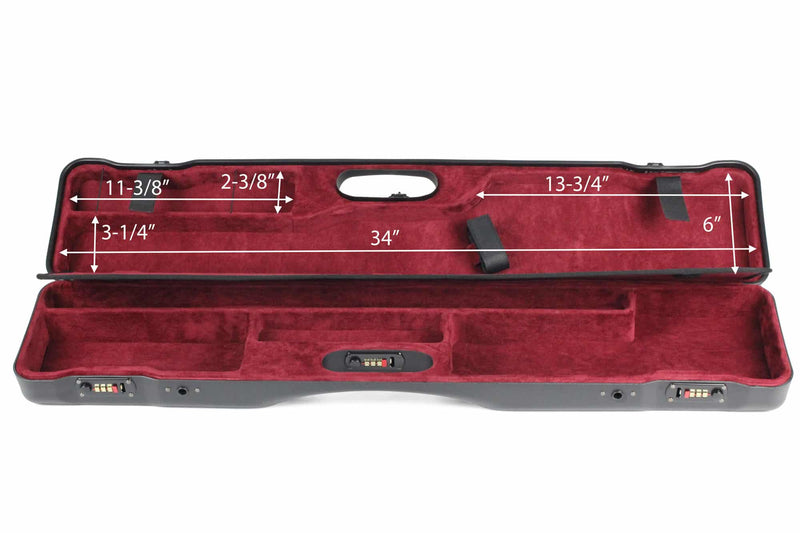 Negrini Compact Single Shot Rifle Case – 24″ Barrel + Scope Compartment – 16407LR-RIFLE/5644