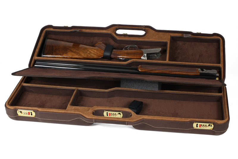 Negrini Two OU/SxS Superlative Italian Leather Shotgun Hunting Skeet Case 1670PPL/5055 - Sporting Classics Store