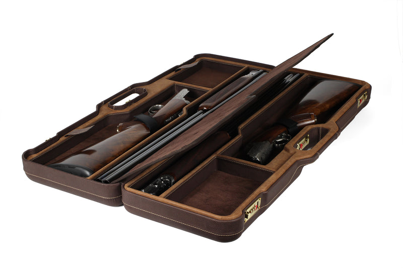 Negrini Two OU/SxS Superlative Italian Leather Shotgun Hunting Skeet Case 1670PPL/5055 - Sporting Classics Store