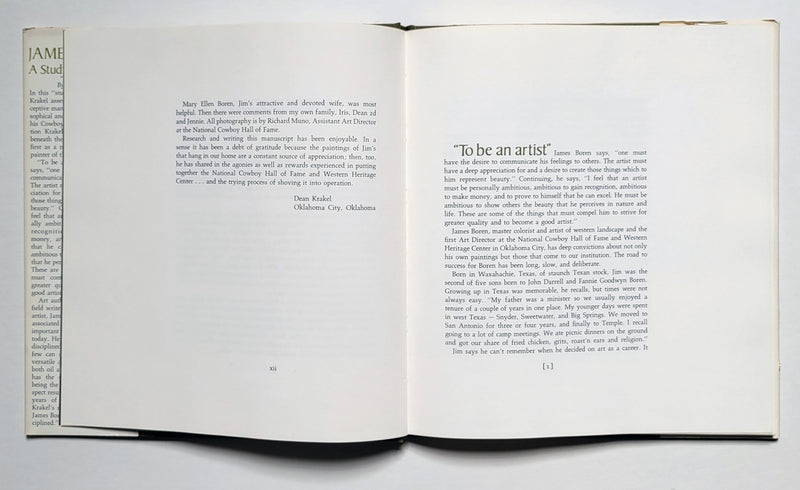 James Boren: A Study in Discipline, Signed