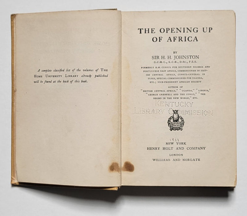 The Opening Up of Africa