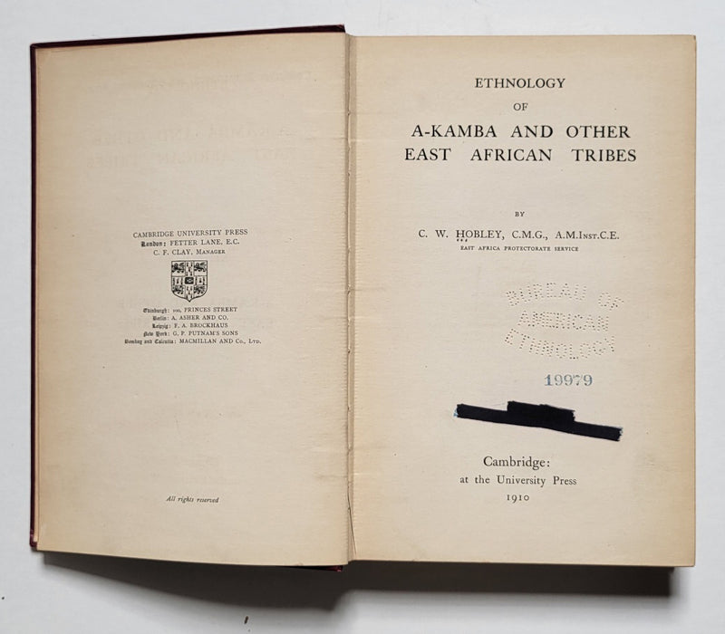 Ethnology of A-Kamba and Other East African Tribes